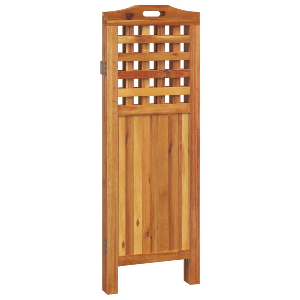 3-Panel Room Divider 121.5x2x115 cm Solid Wood Acacia