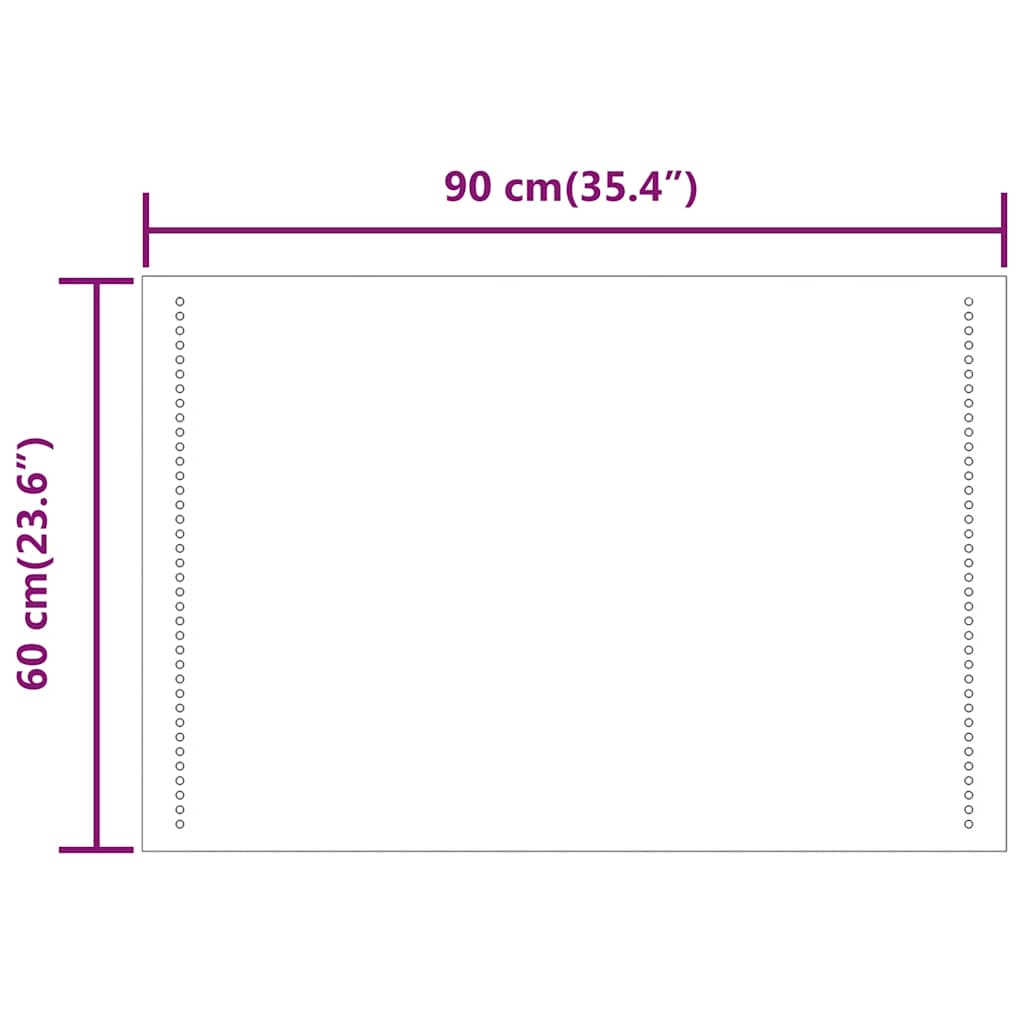 LED Bathroom Mirror 90x60 cm