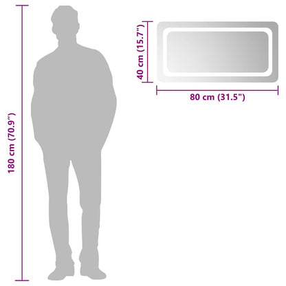 LED Bathroom Mirror 80x40 cm