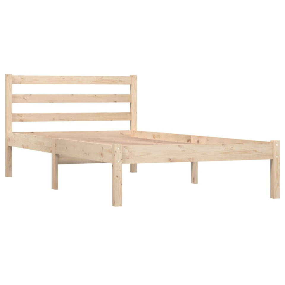 Bed Frame Solid Wood Pine 90x190 cm Single