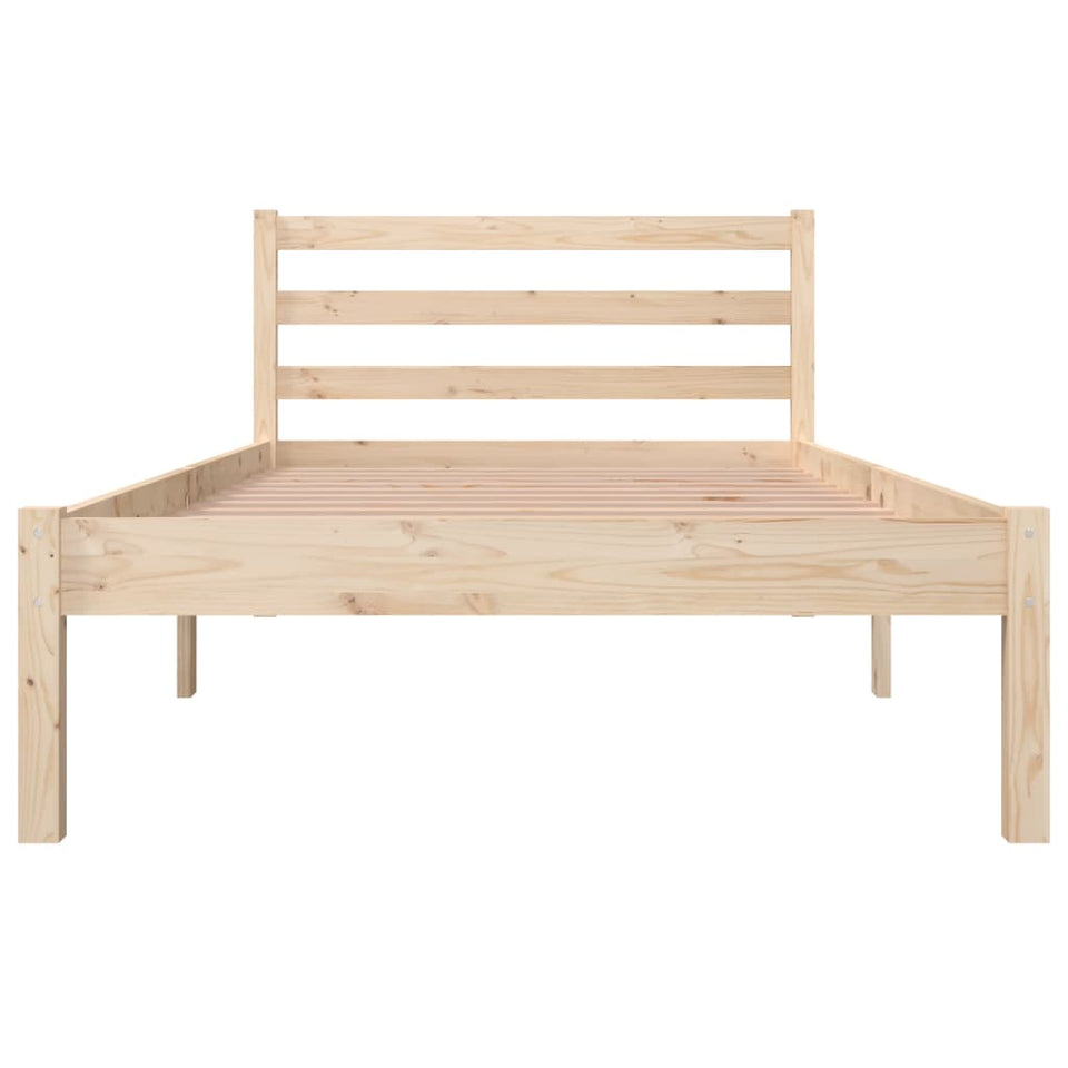 Bed Frame Solid Wood Pine 90x190 cm Single