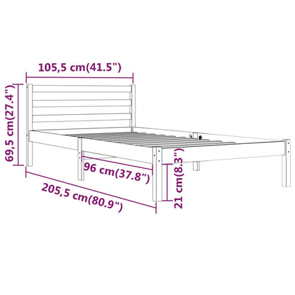 Day Bed | Natural Wood | Solid pine wood | 100x200 cm