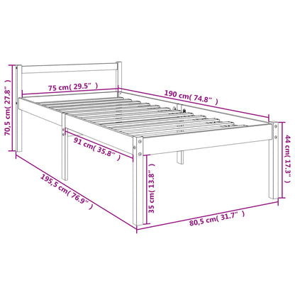 Senior Bed without Mattress 75x190cm Small Single