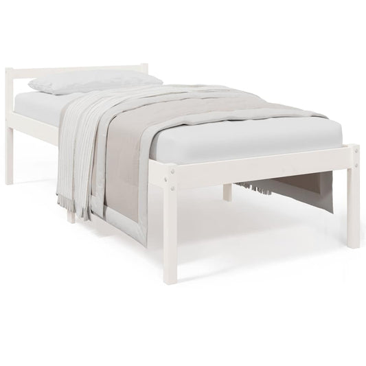 Senior Bed without Mattress White 75x190cm Small Single