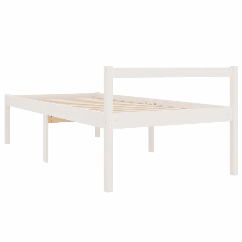 Senior Bed without Mattress White 75x190cm Small Single