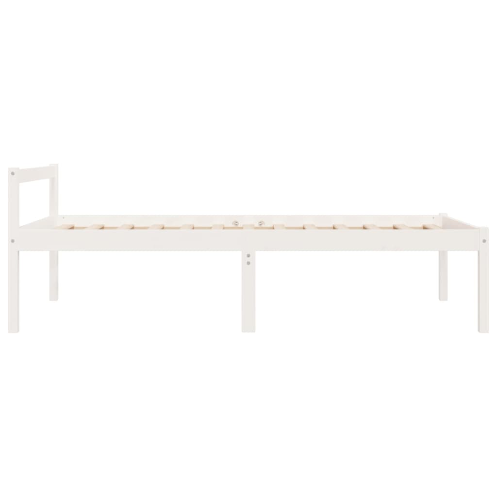Senior Bed without Mattress White 90x190cm Single