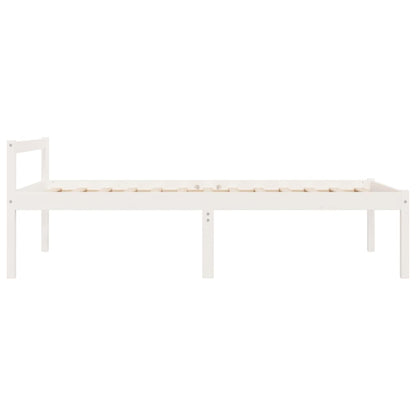 Senior Bed without Mattress White 90x190cm Single