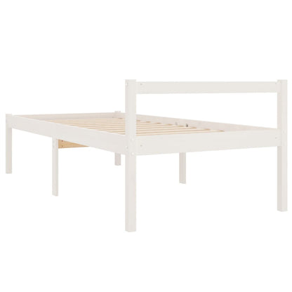 Senior Bed without Mattress White 90x190cm Single