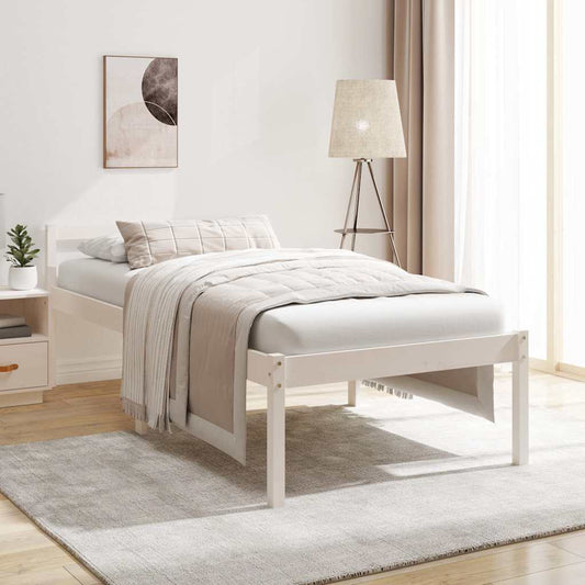 Senior Bed without Mattress White 90x190cm Single