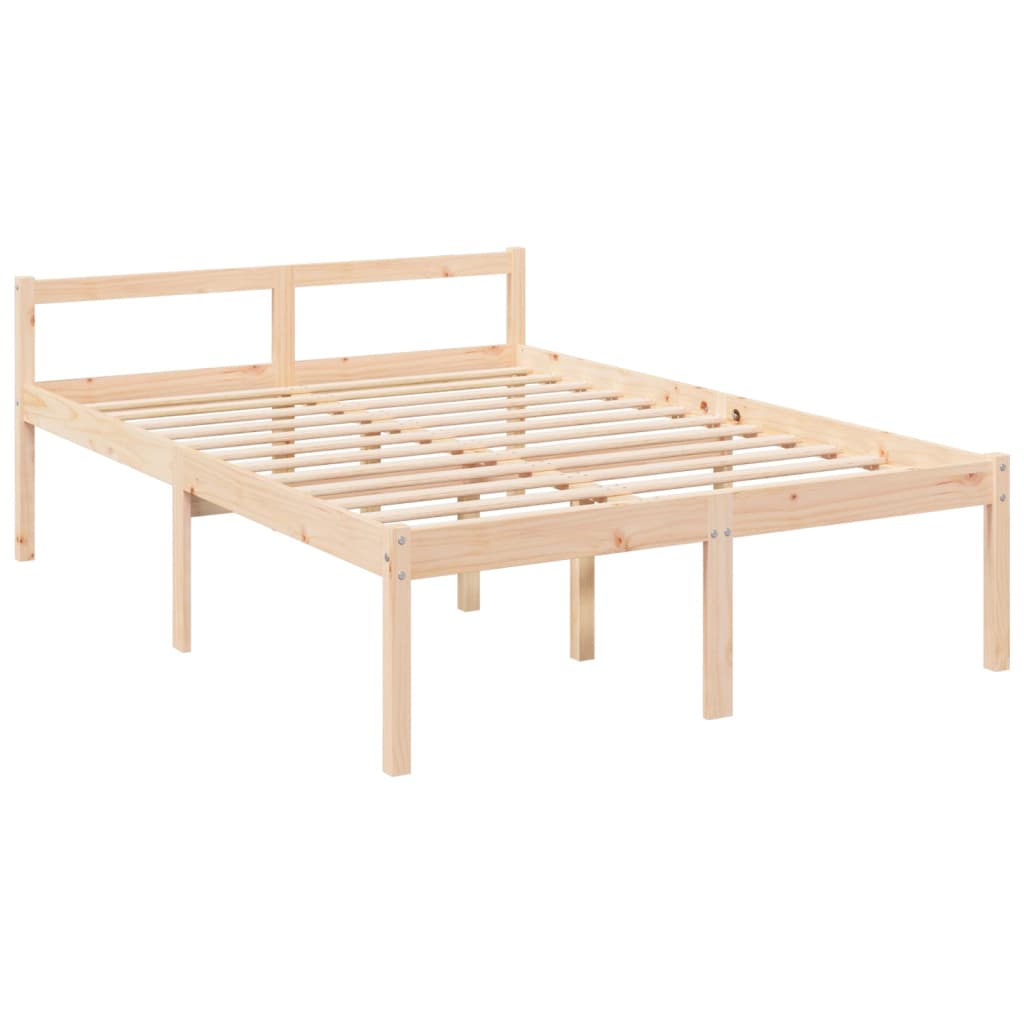 Senior Bed without Mattress 140x190cm Solid Wood Pine