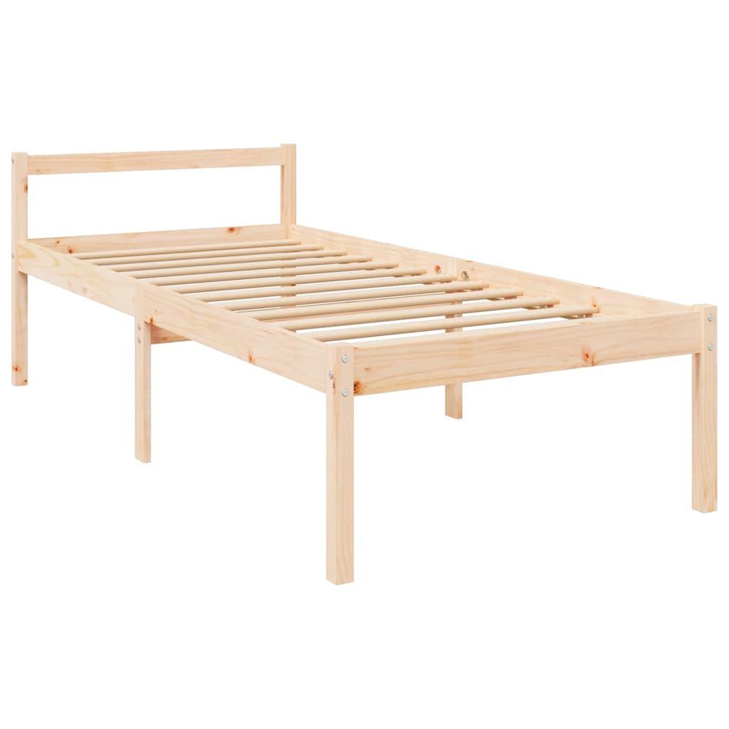 Senior Bed without Mattress 90x200cm Solid Wood Pine