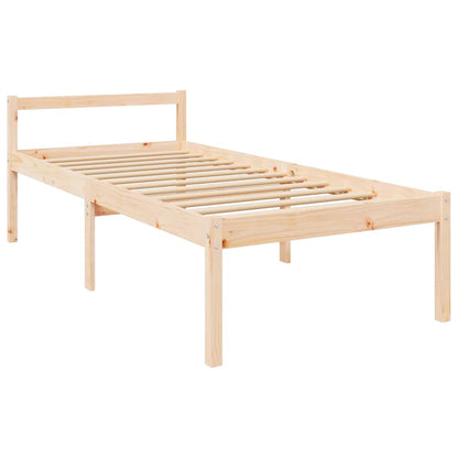 Senior Bed without Mattress 90x200cm Solid Wood Pine
