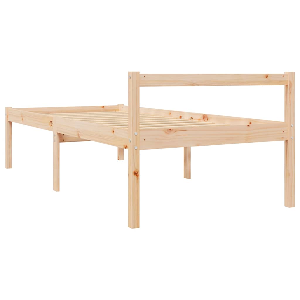 Senior Bed without Mattress 90x200cm Solid Wood Pine