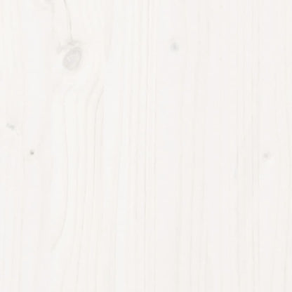Senior Bed without Mattress White 140x200cm Solid Wood Pine