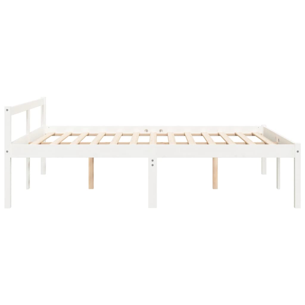 Senior Bed without Mattress White 150x200cm King Size