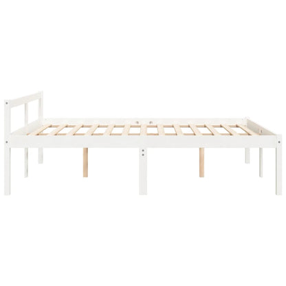 Senior Bed without Mattress White 150x200cm King Size