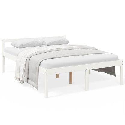 Bed Frame | White | Solid pine wood, Plywood | 160 x 200 cm | Bed Frame