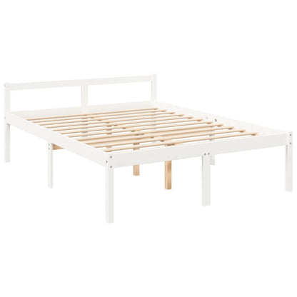 Bed Frame | White | Solid pine wood, Plywood | 160 x 200 cm | Bed Frame