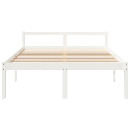 Bed Frame | White | Solid pine wood, Plywood | 160 x 200 cm | Bed Frame