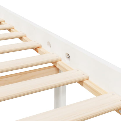 Bed Frame | White | Solid pine wood, Plywood | 160 x 200 cm | Bed Frame