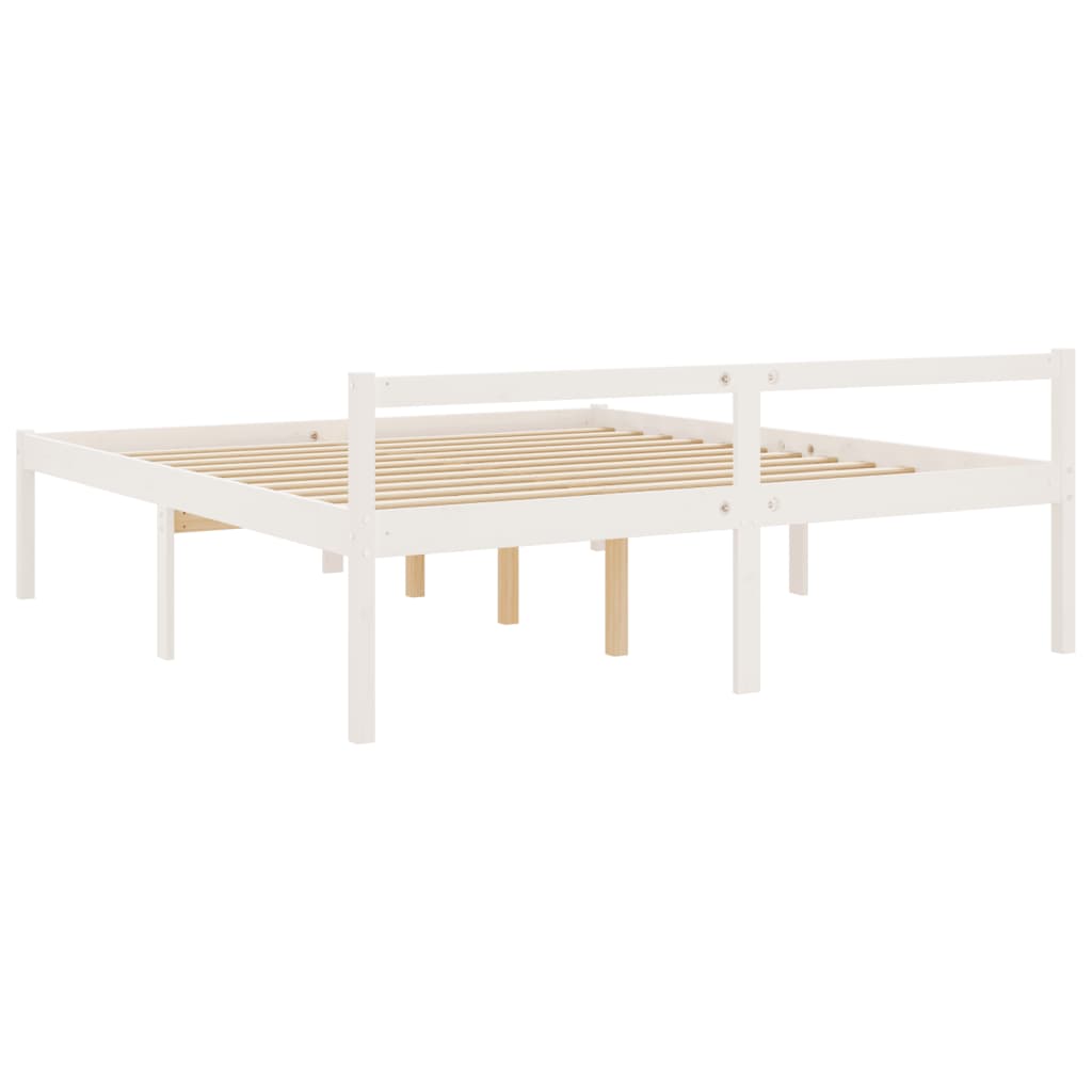 Bed Frame | White | Solid pine wood, Plywood | Super King | Bed Frame