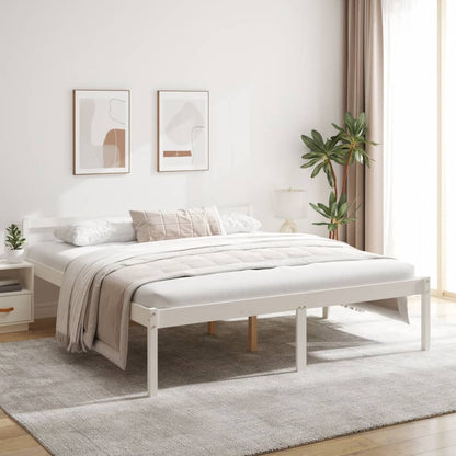 Bed Frame | White | Solid pine wood, Plywood | Super King | Bed Frame