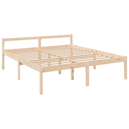 Senior Bed without Mattress 200x200cm Solid Wood Pine
