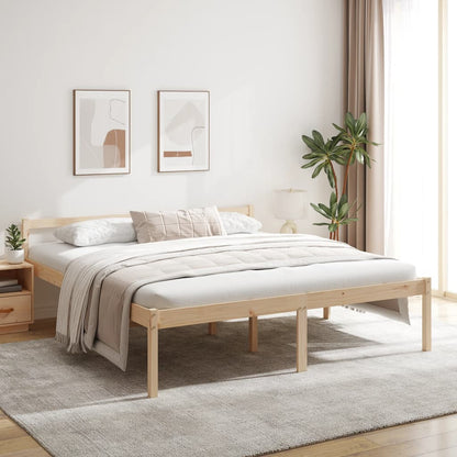 Senior Bed without Mattress 200x200cm Solid Wood Pine