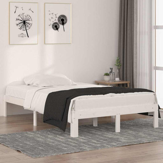 Bed Frame | White | Solid pine wood, Plywood | Small Double | Durable
