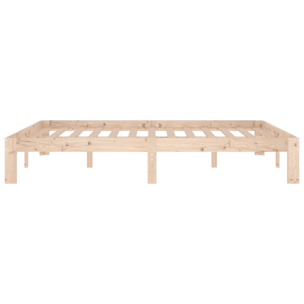Bed Frame | Natural | Solid Pine Wood | 140x190 cm | Durable | Bed Frame