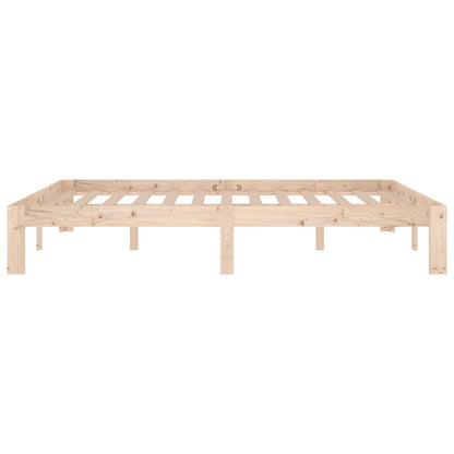 Bed Frame | Natural | Solid Pine Wood | 140x190 cm | Durable | Bed Frame
