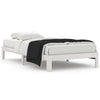 Bed Frame without Mattress White Solid Wood Pine 100x200cm