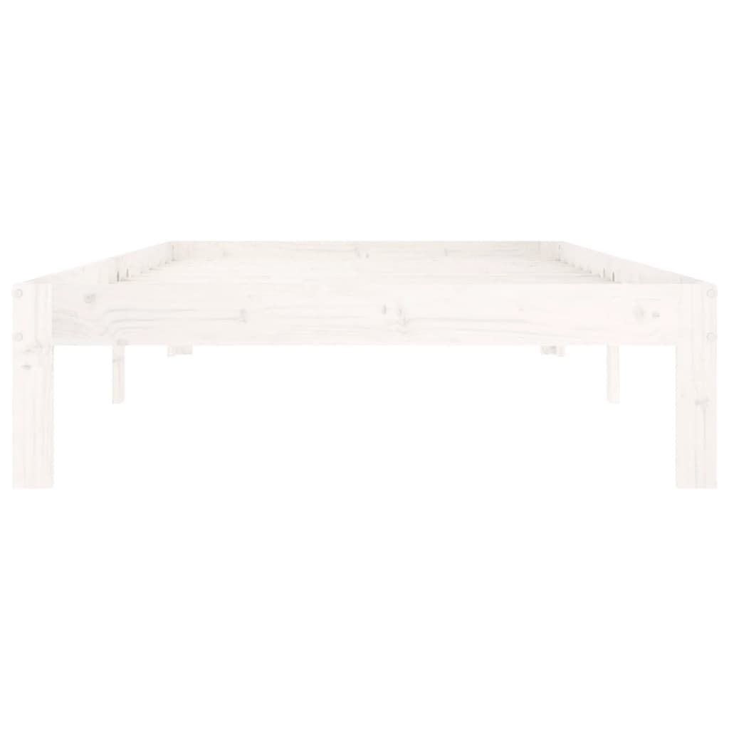 Bed Frame | White | Solid pine wood | Single | Durable | Bed Frame