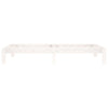 Bed Frame without Mattress White Solid Wood Pine 100x200cm