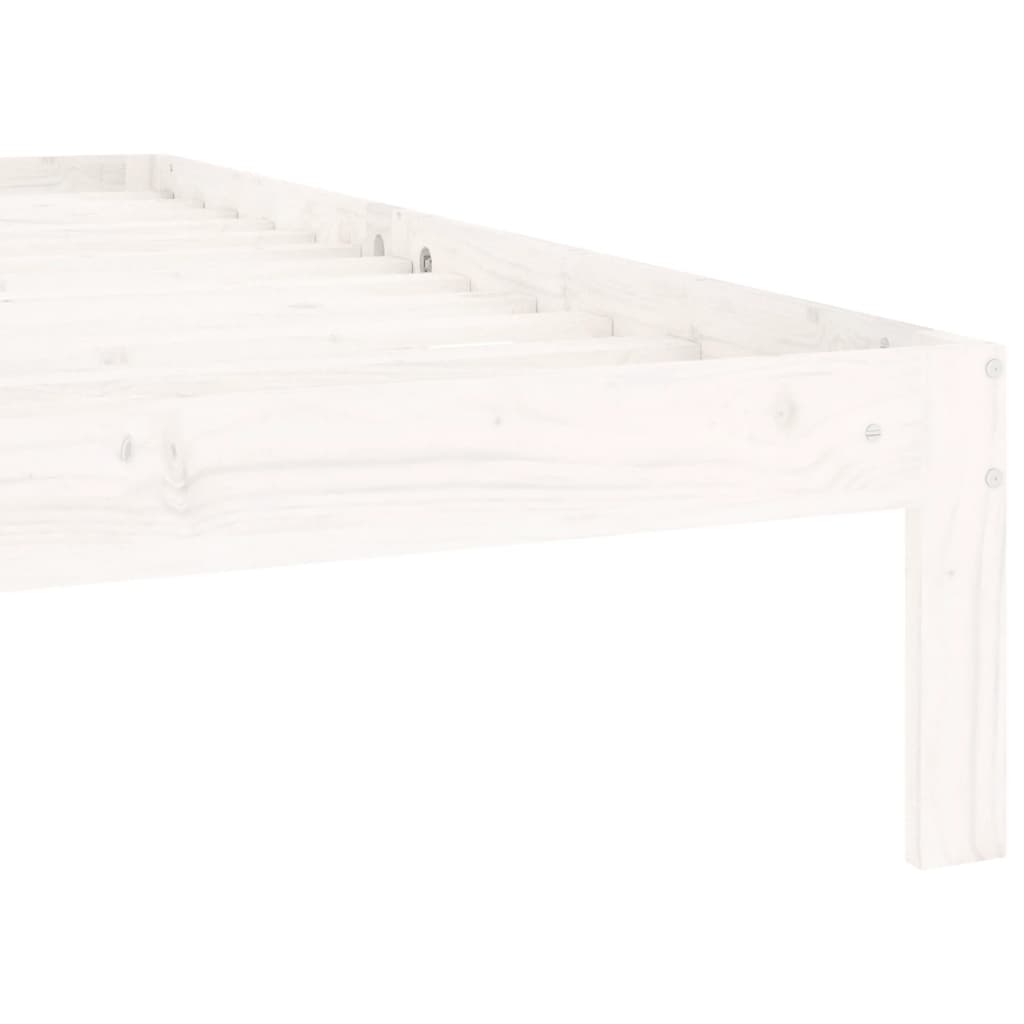 Bed Frame | White | Solid pine wood | Single | Durable | Bed Frame