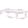 Bed Frame without Mattress White Solid Wood Pine 100x200cm
