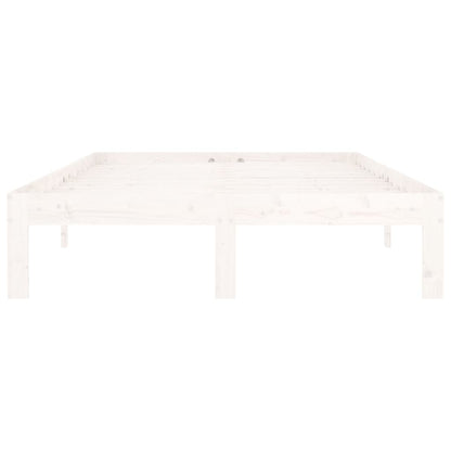 Bed Frame | White | Solid pine wood | 120x200 cm | Durable | Bed Frame