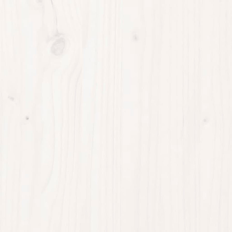 Bed Frame White Solid Wood Pine 120x200 cm
