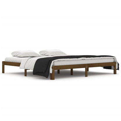 Bed Frame | Honey Brown | Solid pine wood, Plywood | 200x200 cm