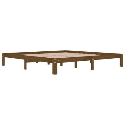 Bed Frame | Honey Brown | Solid pine wood, Plywood | 200x200 cm