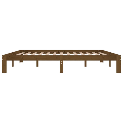 Bed Frame | Honey Brown | Solid pine wood, Plywood | 200x200 cm