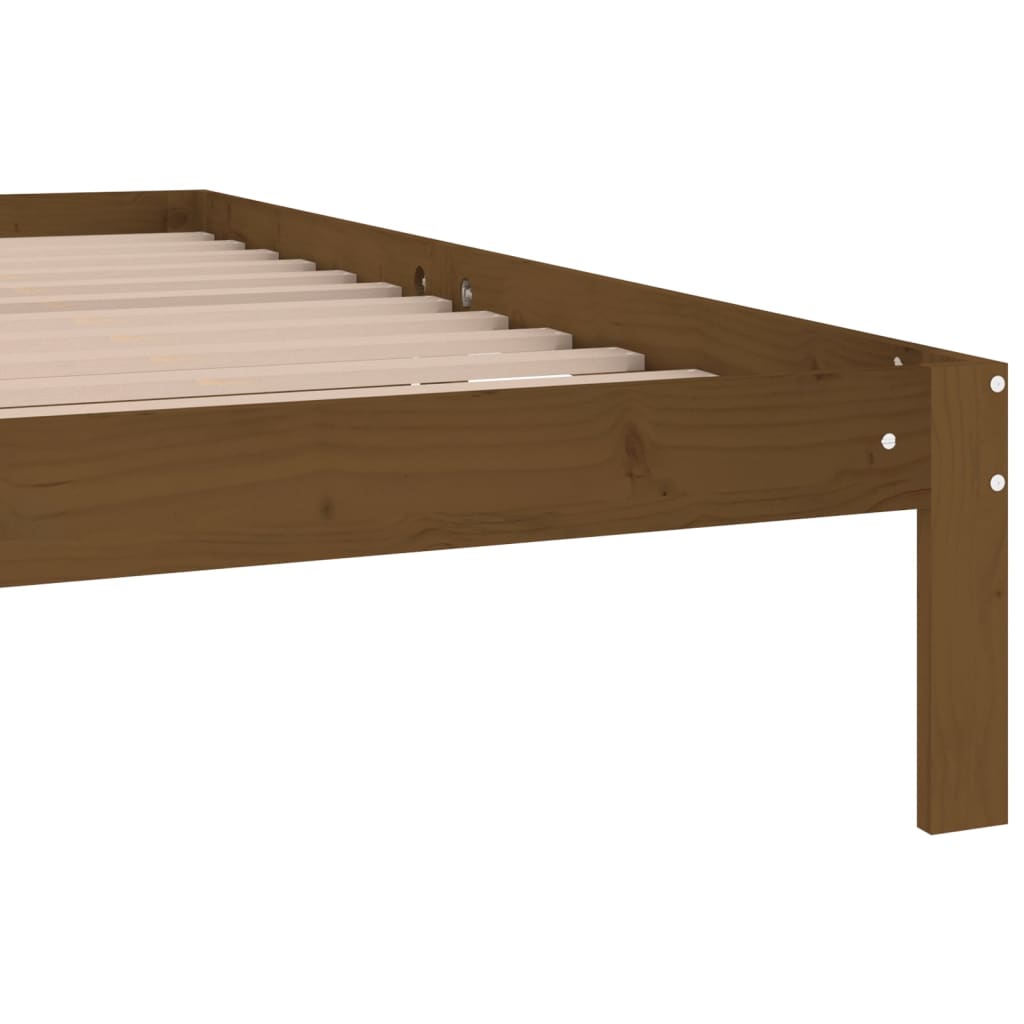 Bed Frame | Honey Brown | Solid pine wood, Plywood | 200x200 cm