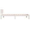 Bed Frame without Mattress White Solid Wood Pine 100x200cm