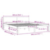 Bed Frame without Mattress White 180x200cm Super King Size