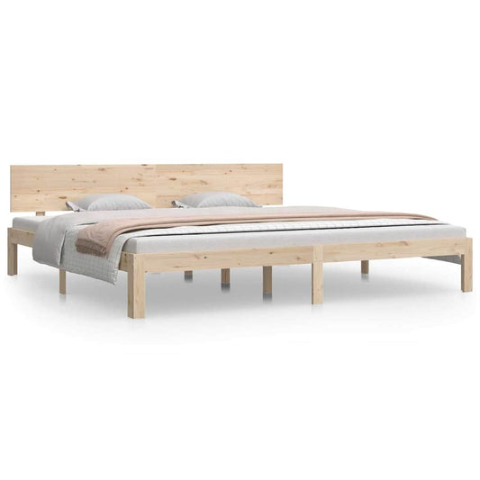 Bed Frame without Mattress Solid Wood Pine 200x200cm