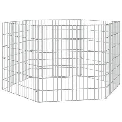 Free Range Animal Enclosure 6-Panel 54x60 cm Galvanised Iron