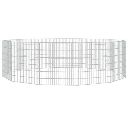 Free Range Animal Enclosure 12-Panel 54x60 cm Galvanised Iron