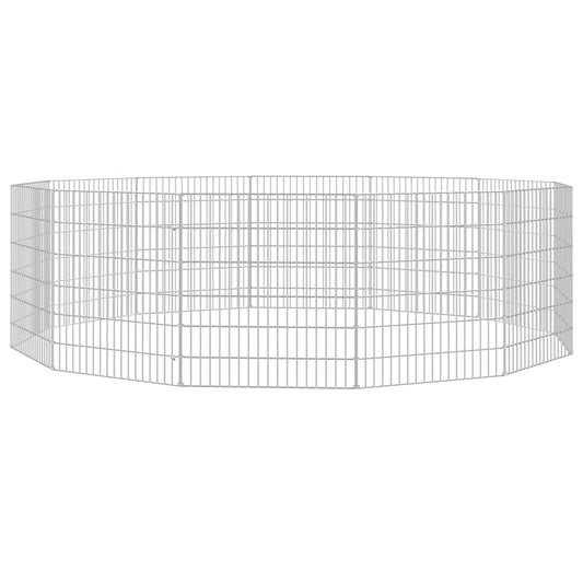 Free Range Animal Enclosure 12-Panel 54x60 cm Galvanised Iron