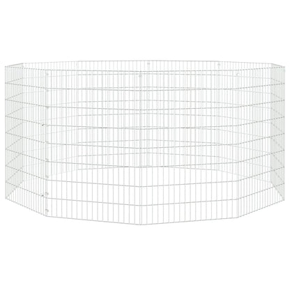 Free Range Animal Enclosure 10-Panel 21.3"x31.5" Galvanized Iron