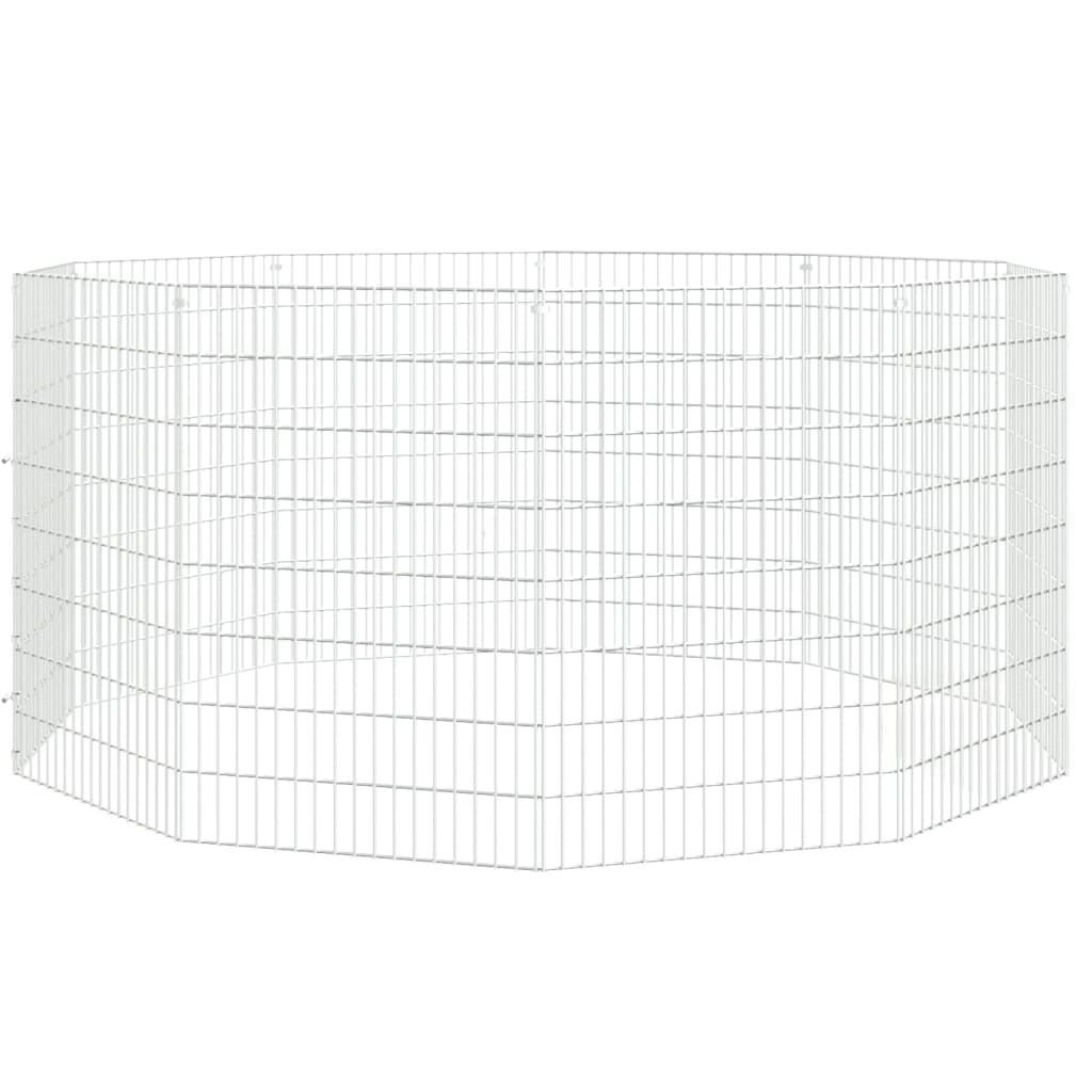 Free Range Animal Enclosure 10-Panel 21.3"x31.5" Galvanized Iron